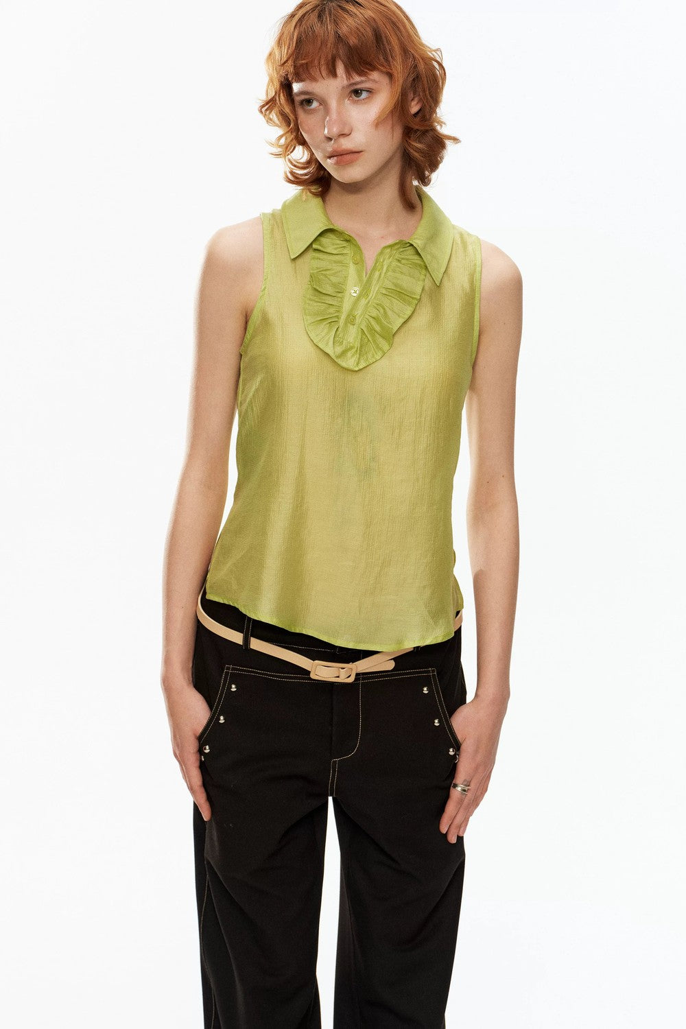 Fruit Green Lace Vest