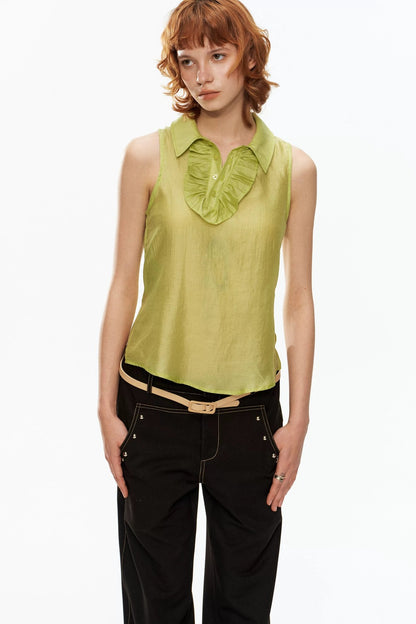 Fruit Green Lace Vest
