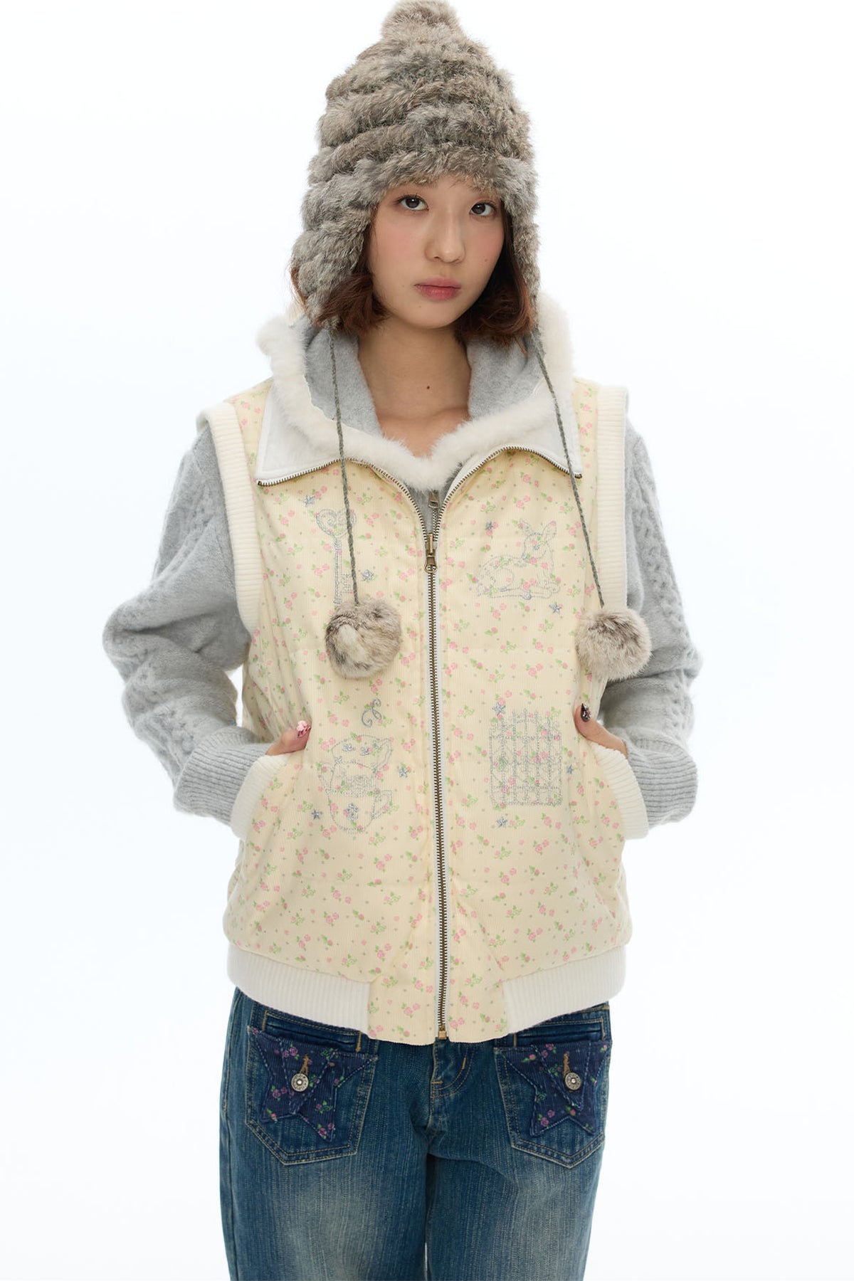 Reversible Cotton Padded Gilet