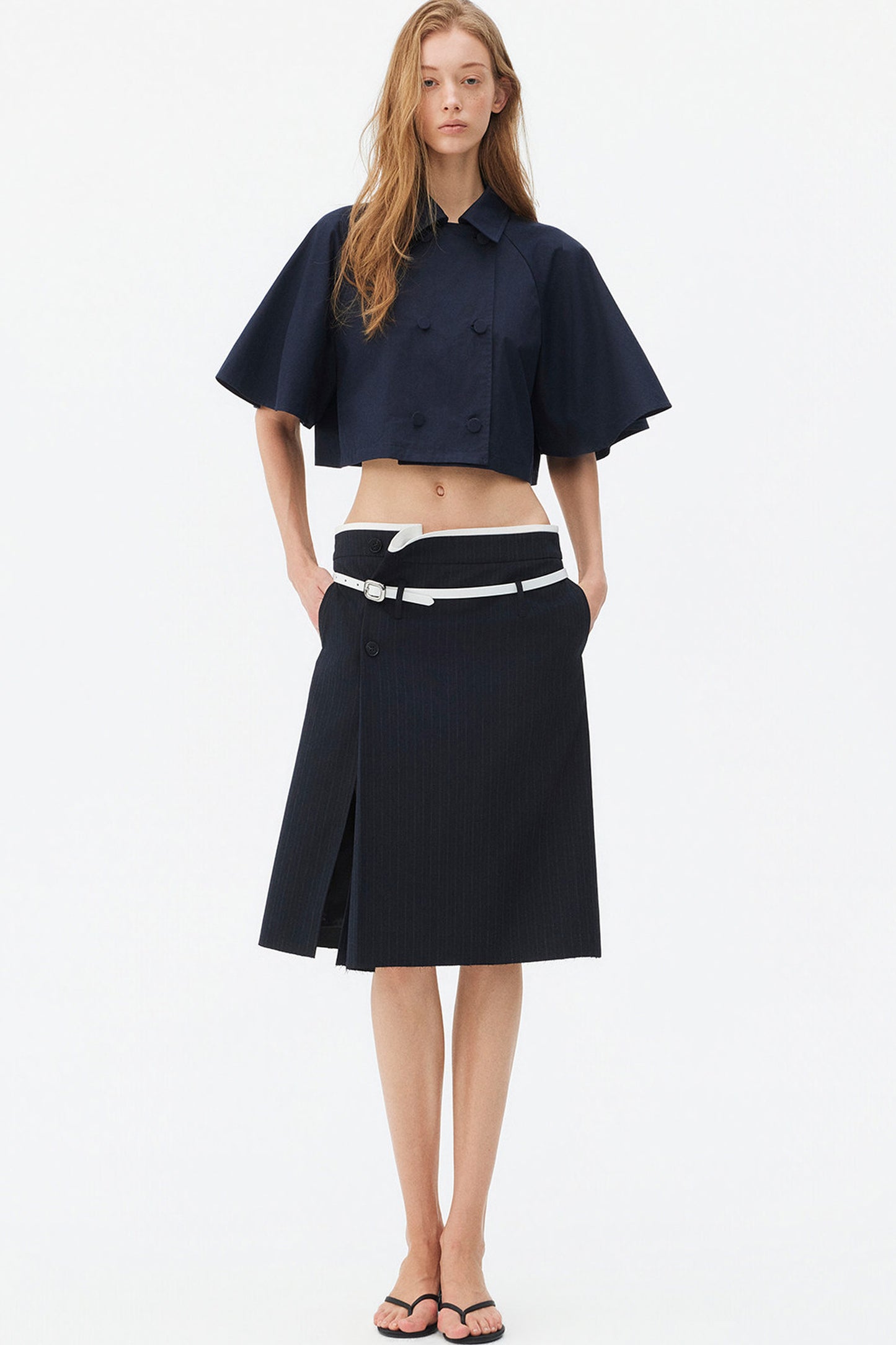 Deconstructed Asymmetrical Slit Skirt