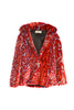 Leopardenmuster in Orange und Blau
