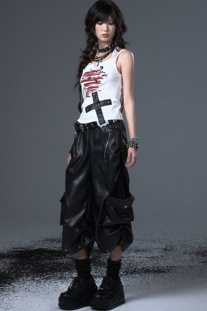 Street Punk Lantern Leather Pants