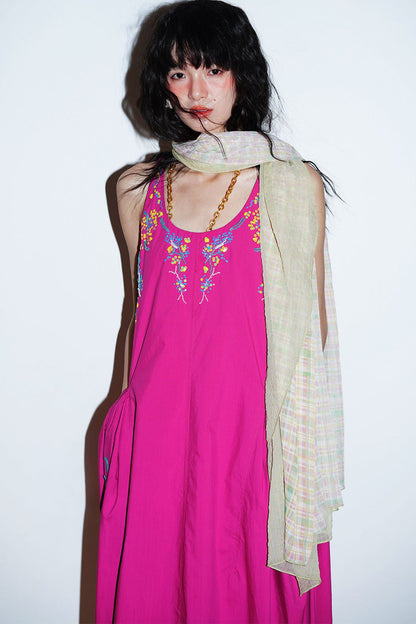 Heavy Beaded Cotton Dress