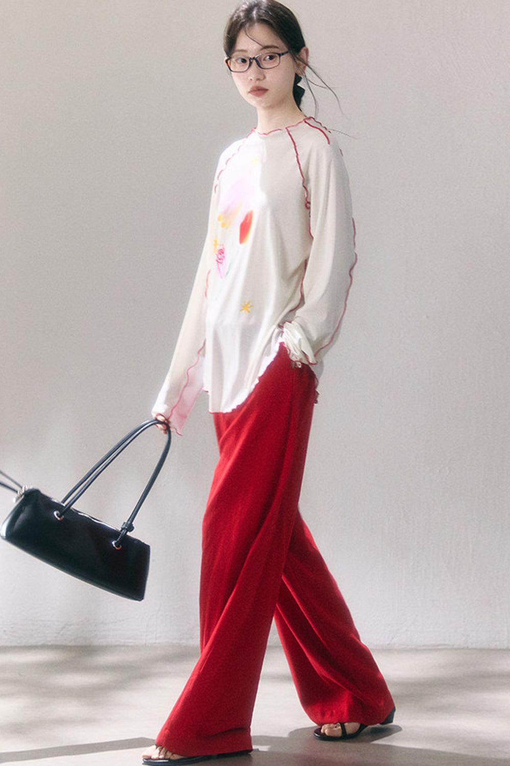 Linen Blend Air Wide-Leg Trousers