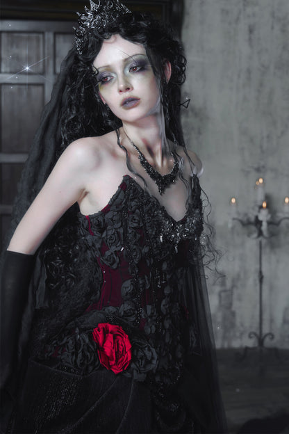 Gothic Velvet Fishbone Corset Set-Up