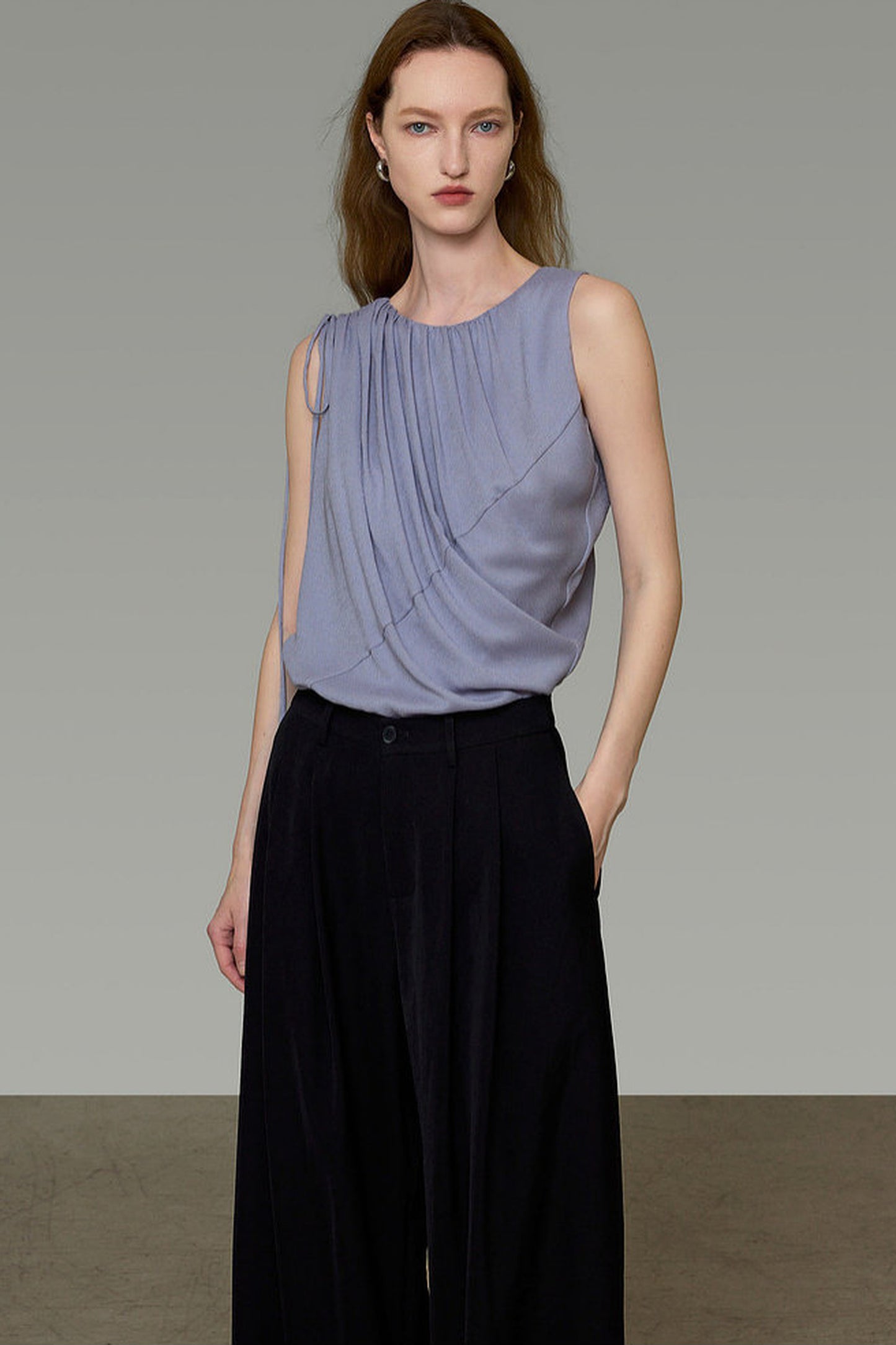 French Style Ruched Sleeveless Camisole