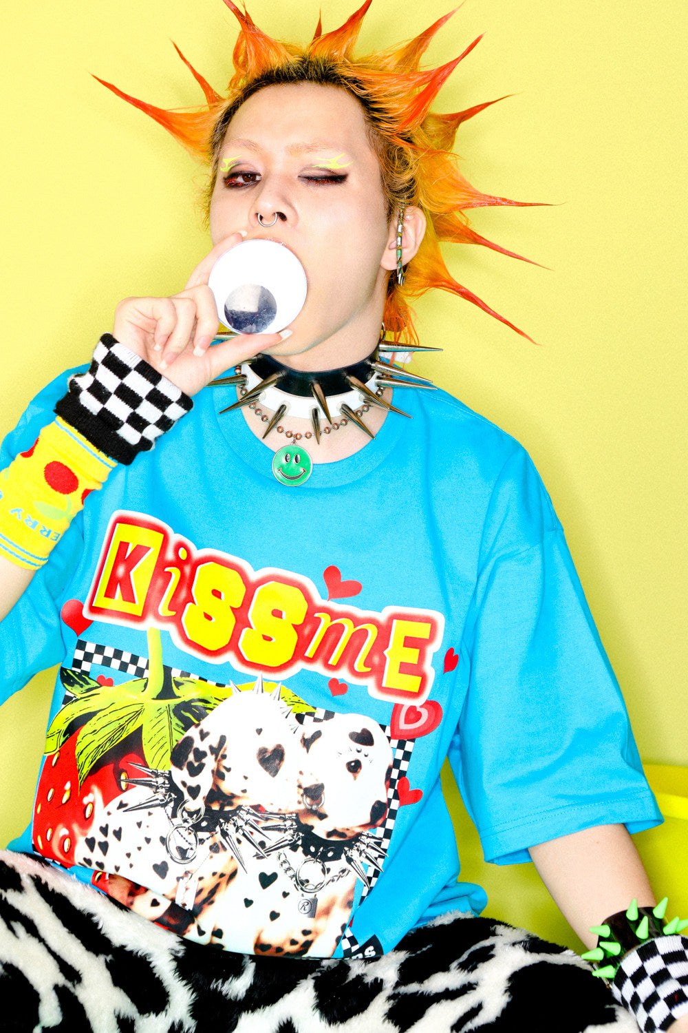 Y2K American Punk Dalmatian Oversized T-Shirt