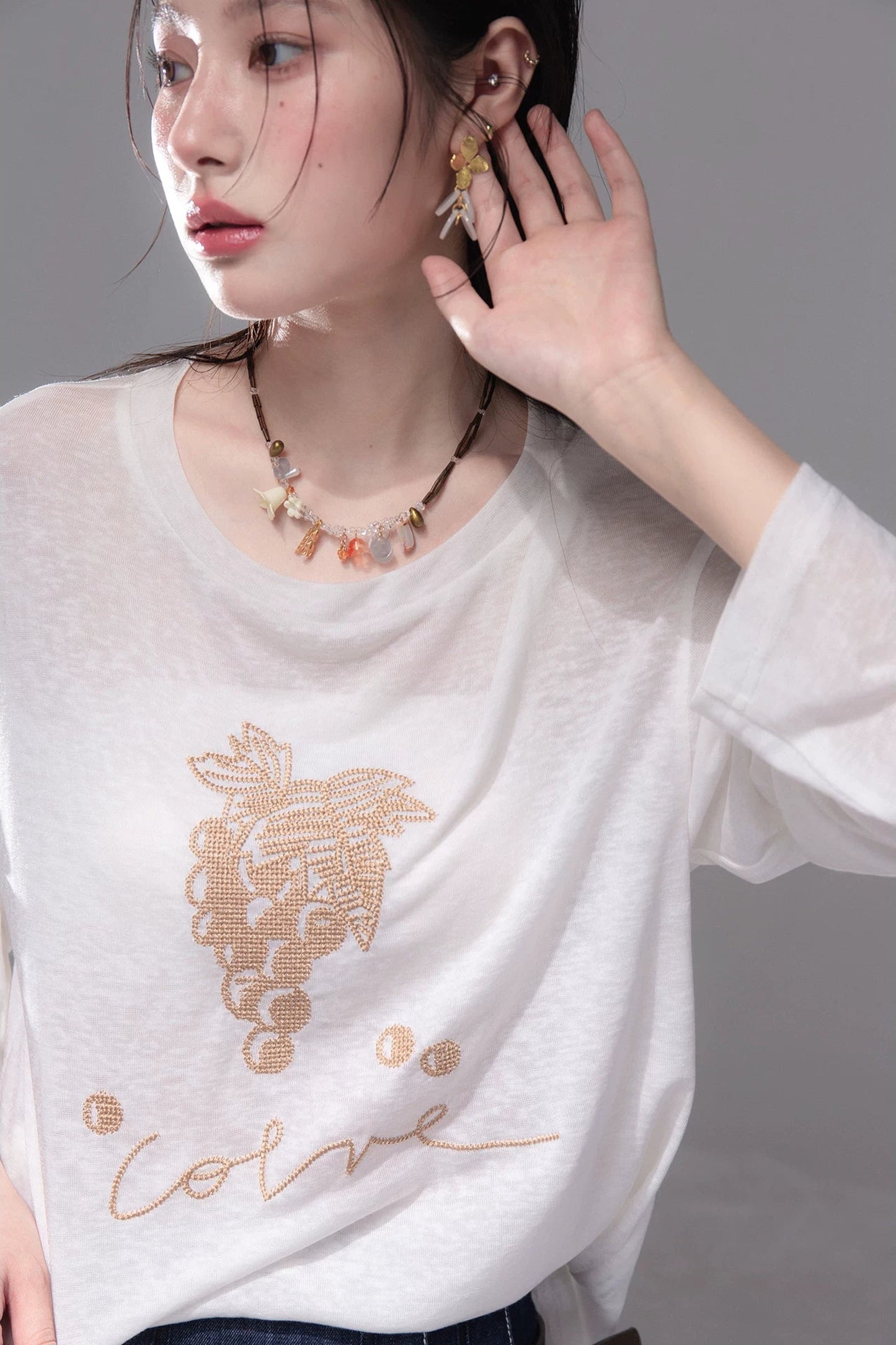 Cool Cream Lyocell Blouse