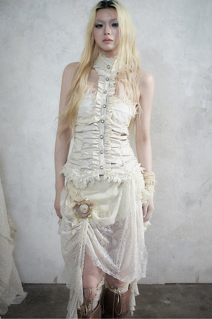Baroque Velvet Lace Top