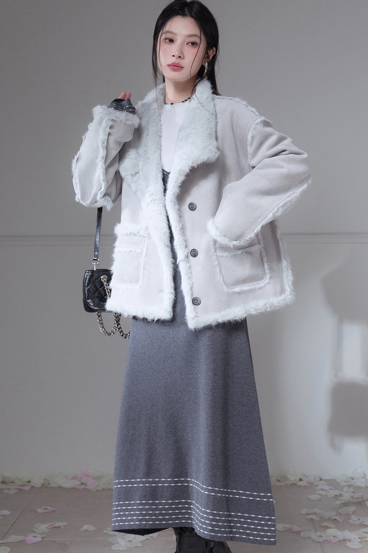Reversible Suede And Faux Fur Jacket