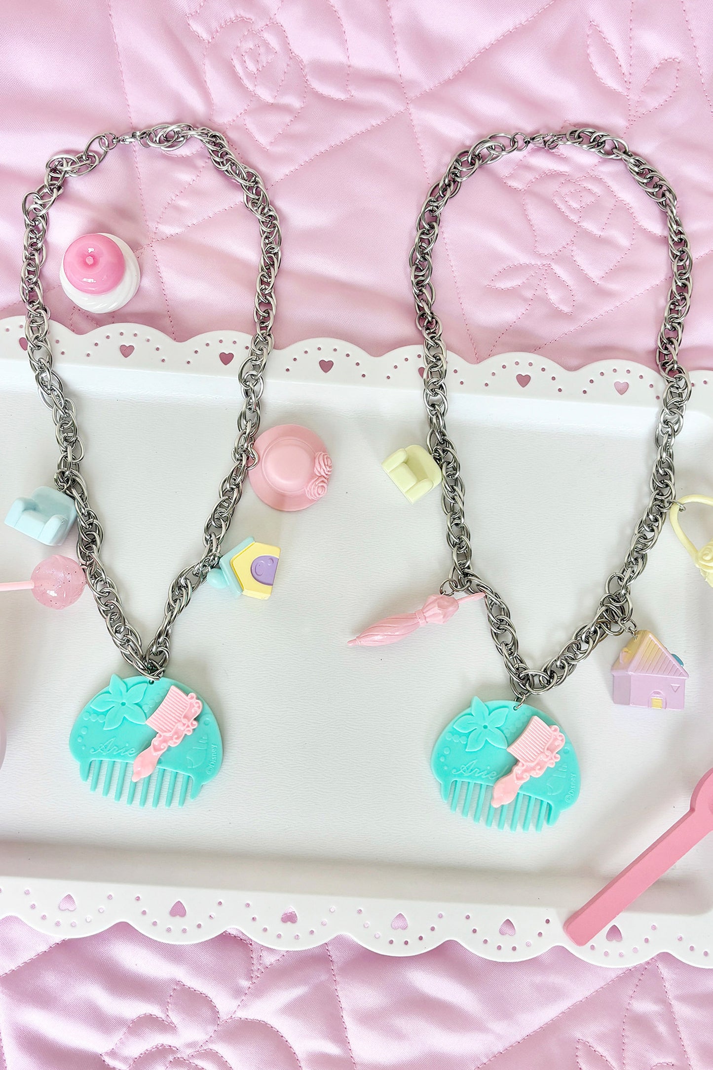 Adjustable Y2K Dollhouse Comb Necklace