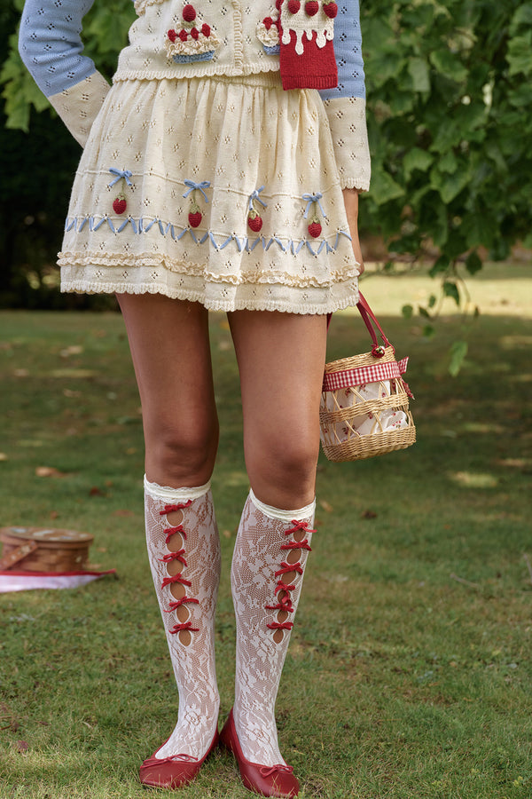 Christmas Berry Knitted Cardigan and Dress Set-Up