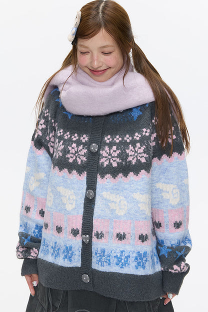 Snowflake Fair Isle Knit Top