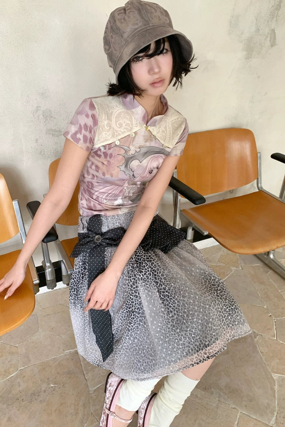 Lace Patchwork Cheongsam Top