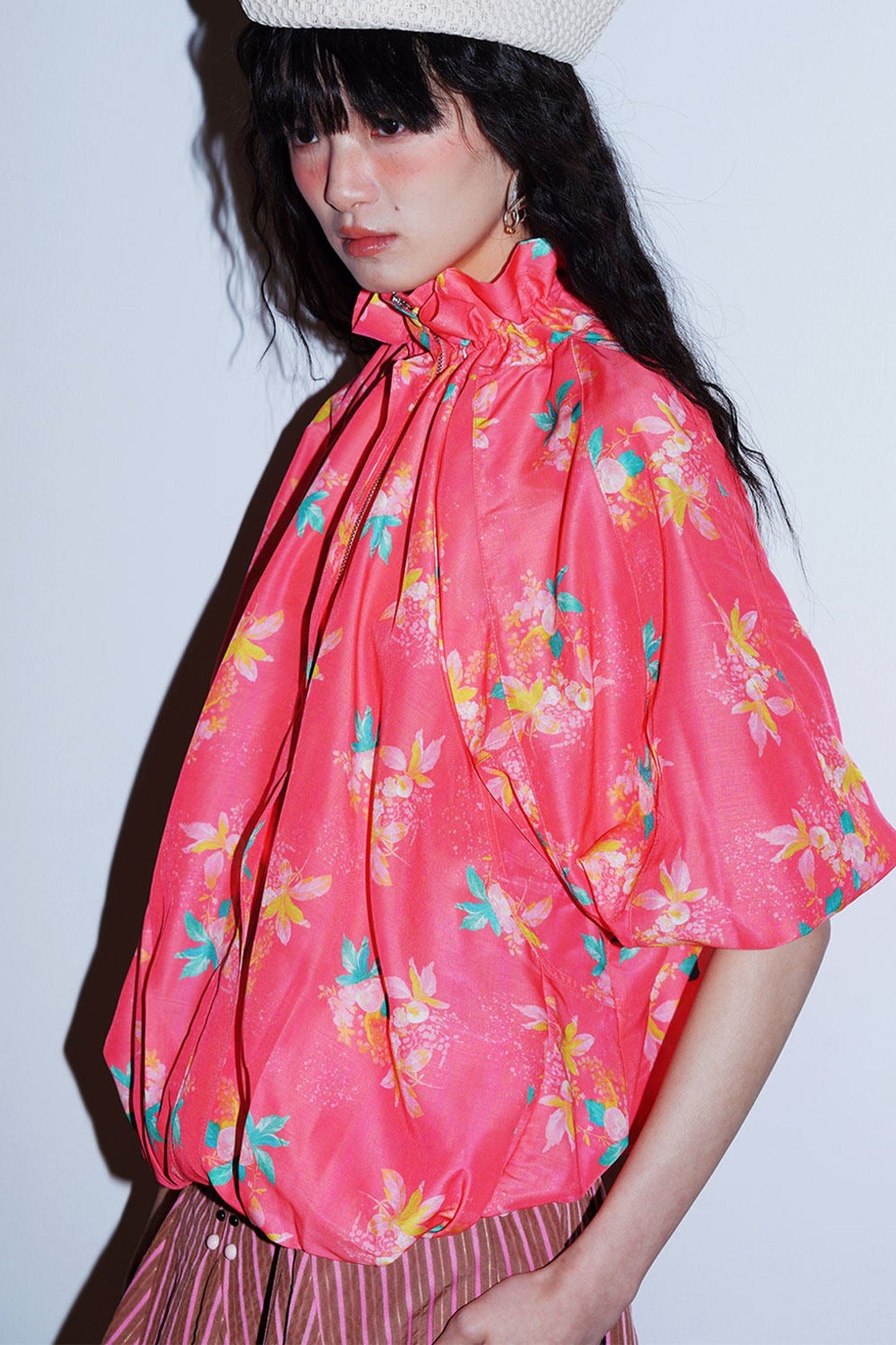 Semi-Sheer Printed Sun Top