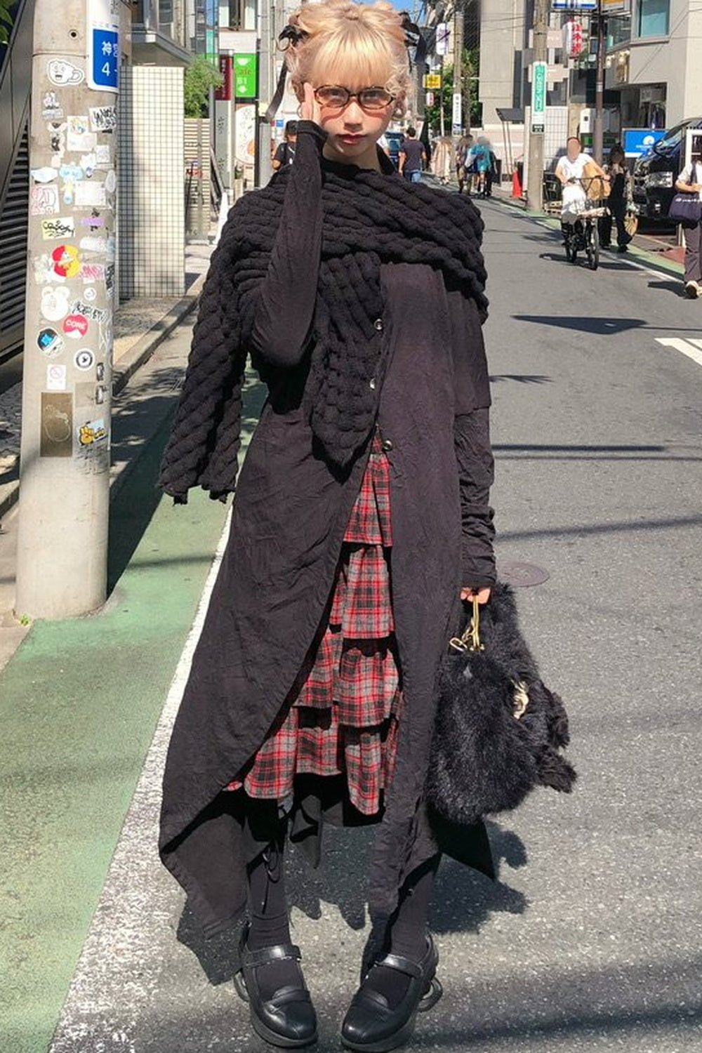 Large Shawl Slouchy Pleated Irregular Jacket