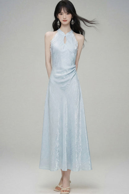 Chinese Style Jade Lace Cheongsam Dress