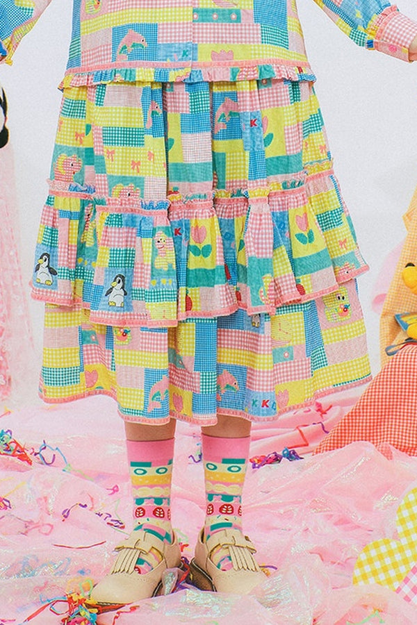 Japanese Style Printed Skirt