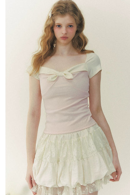 Preppy Bow Tie Blouse