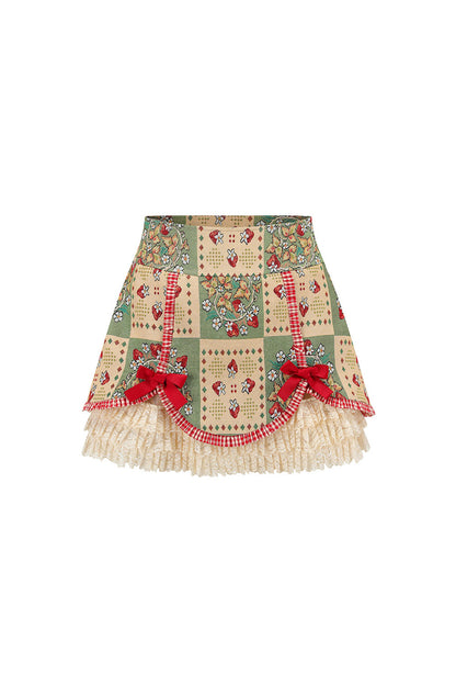 Strawberry Christmas Tree Wool Knit Set-Up