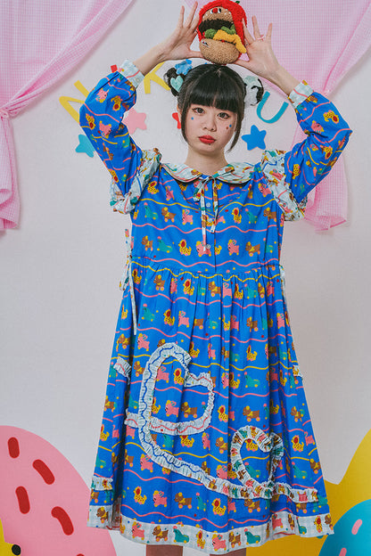 Original Floral Lace Long-Sleeve Dress