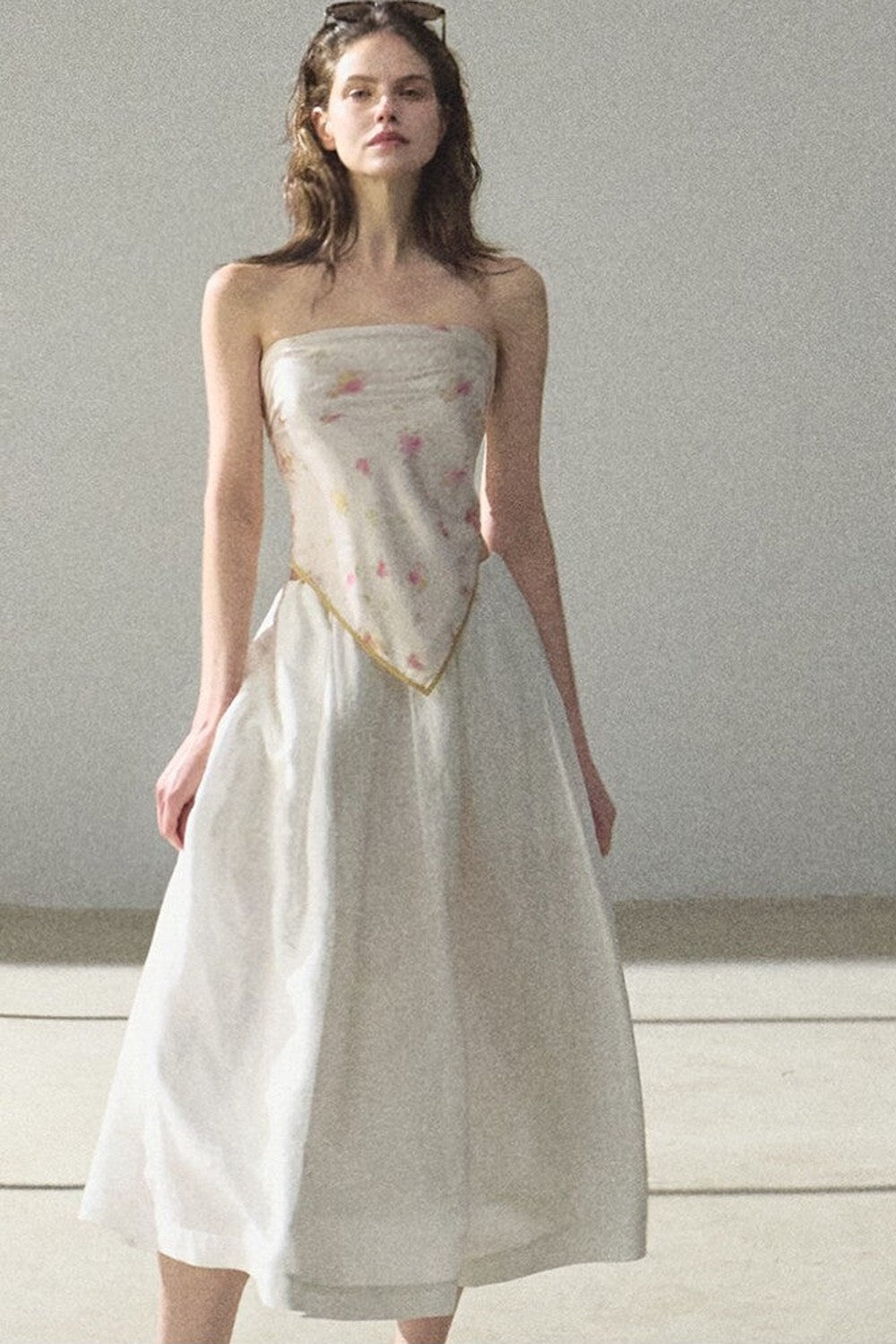Lyocell Linen Texture A-Line Skirt