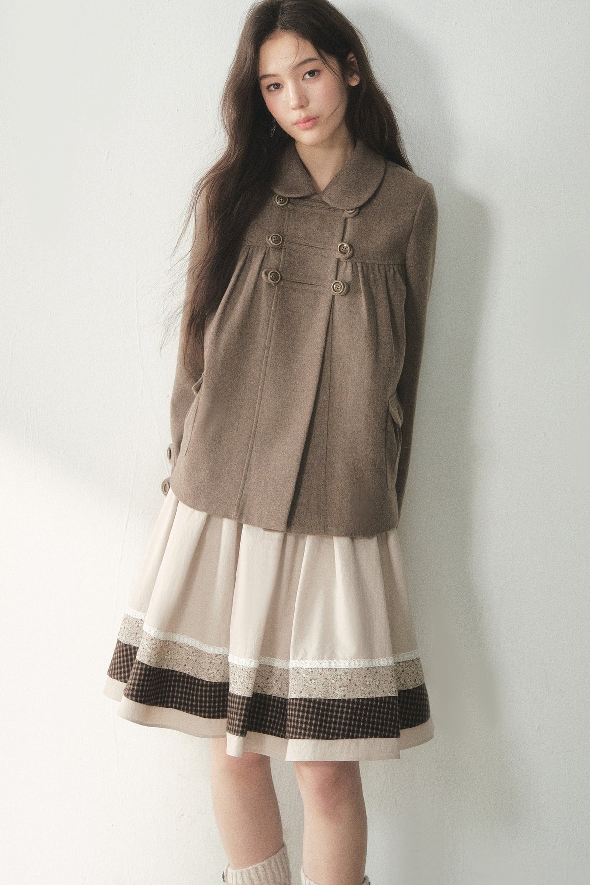 Chestnut Latte Napoleon Wool Coat