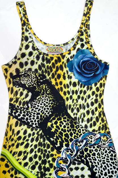 Retro Leopard Print Tank Dress