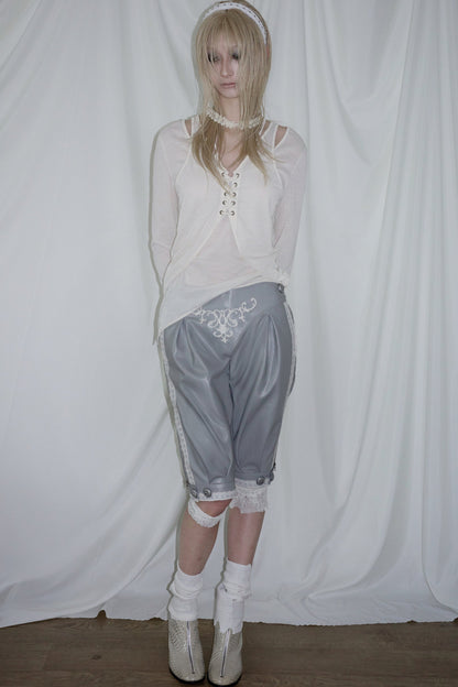Medieval Embroidered Leather Riding Pants