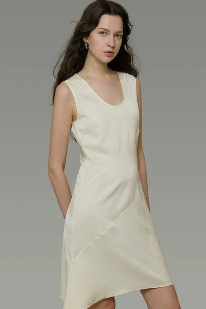 Irregular Hem U-Neck Dress
