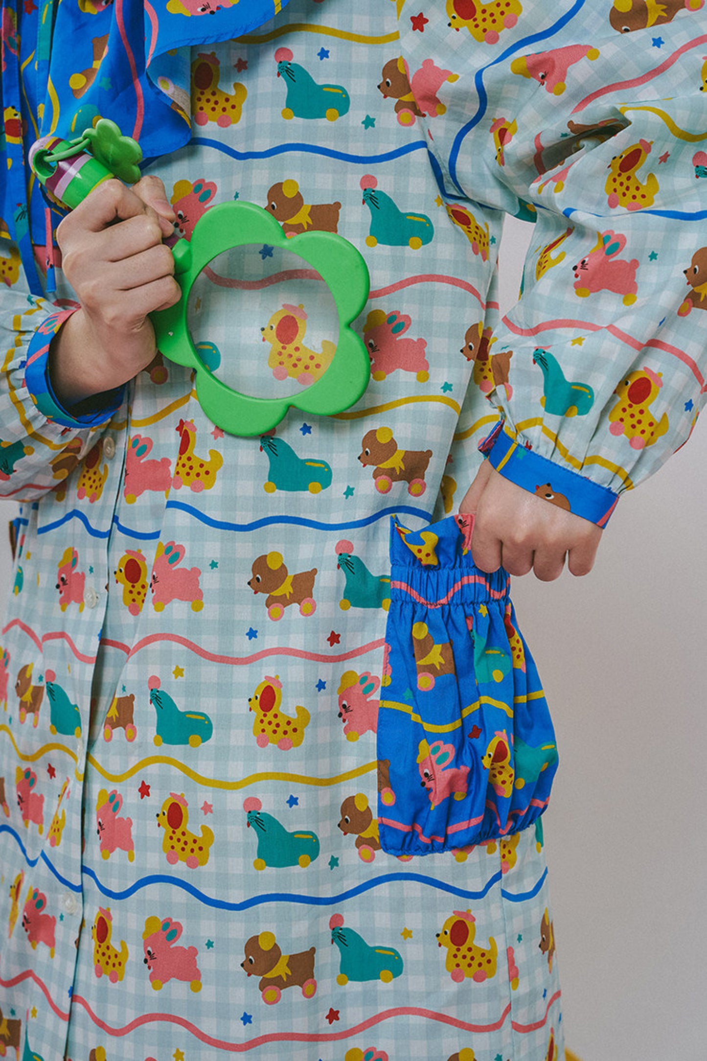 Original Printed Long Shirt Dress