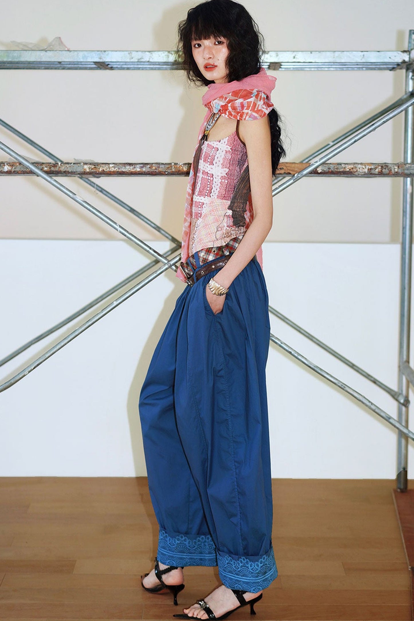 Retro Solid Color Balloon Pants