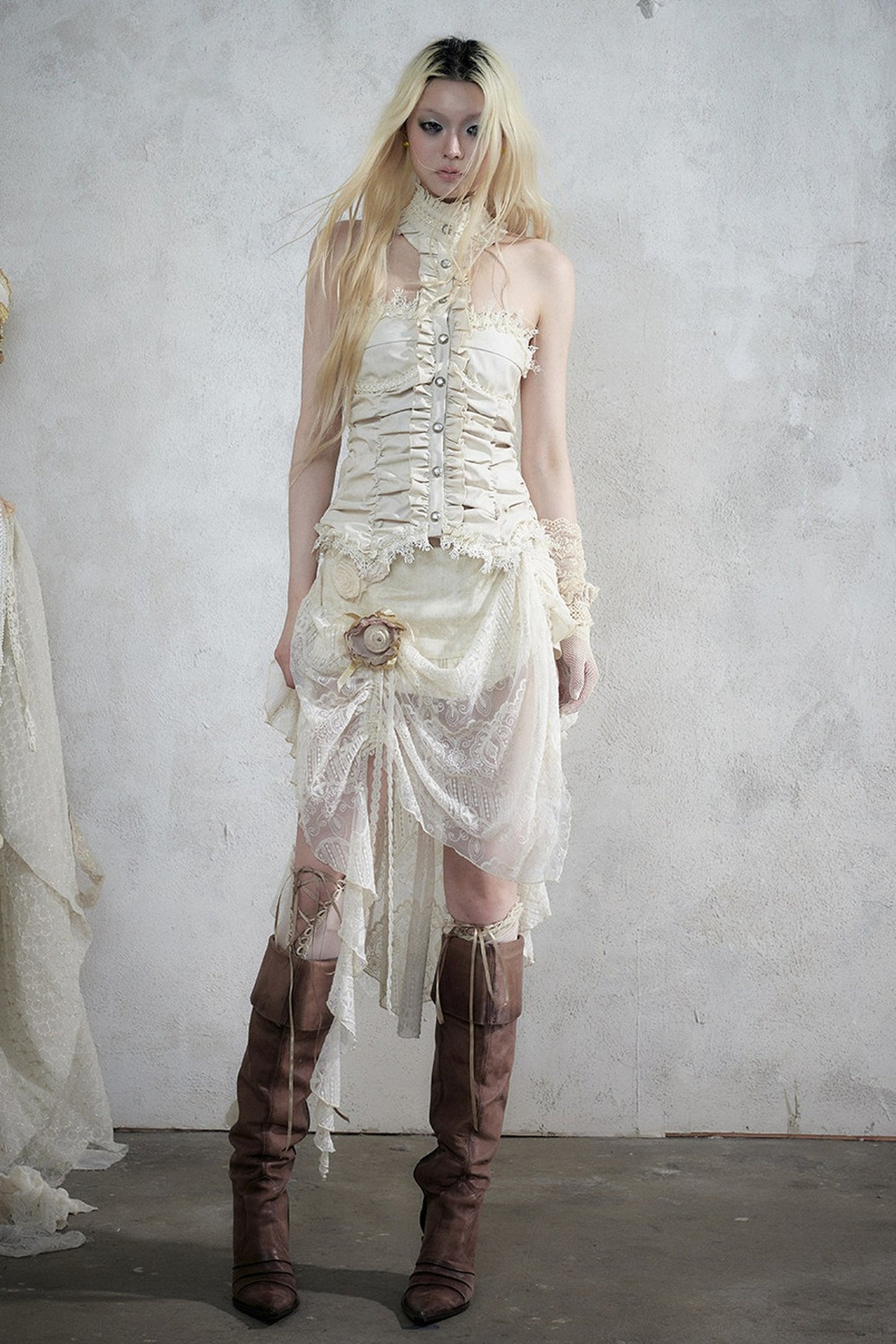 Baroque Asymmetrical Fishtail Skirt