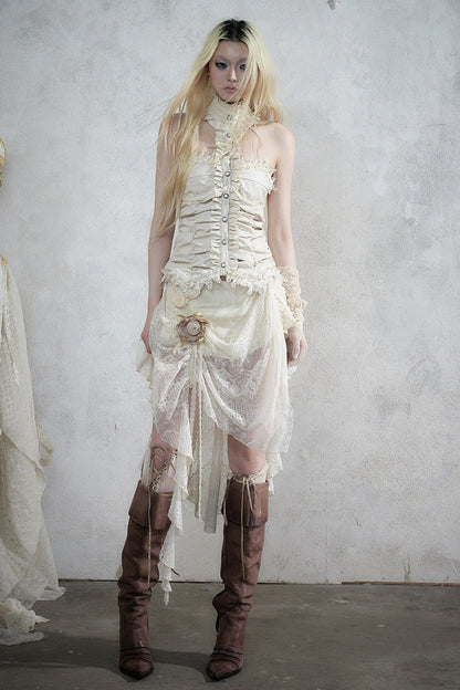 Baroque Asymmetrical Fishtail Skirt