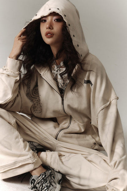 Dirty-Washed Vintage Loose Pants