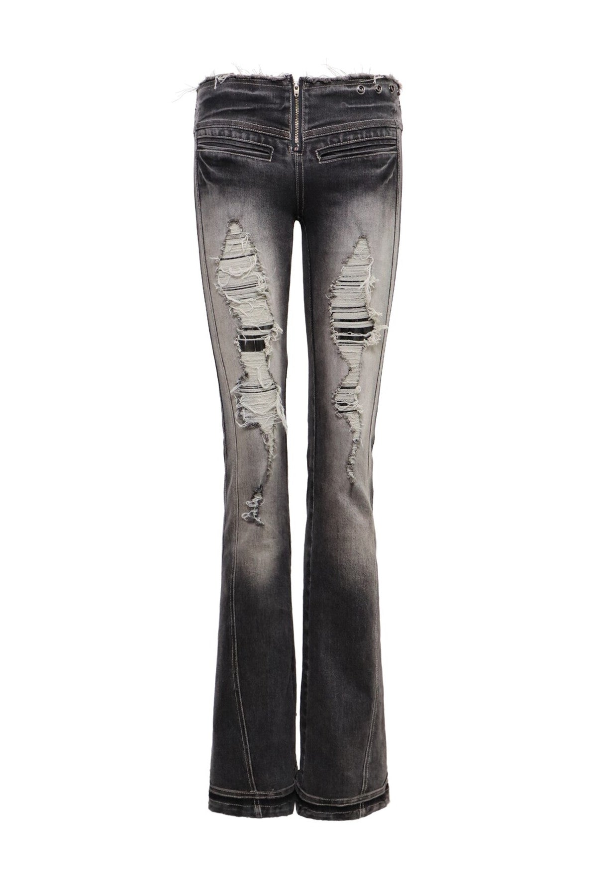 Distressed Denim Skirt and Pants