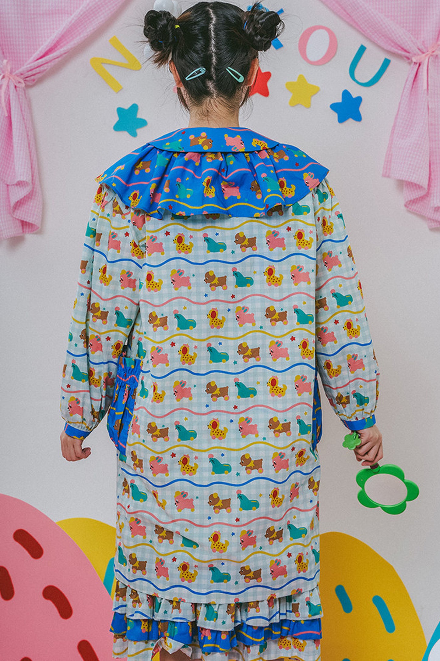 Original Printed Long Shirt Dress