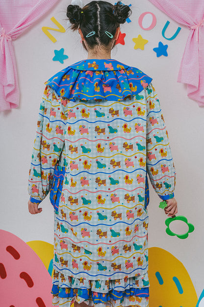 Original Printed Long Shirt Dress