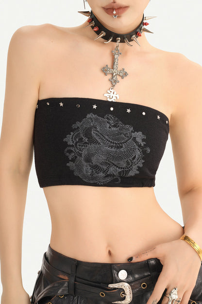 Studded Strapless Tube Top
