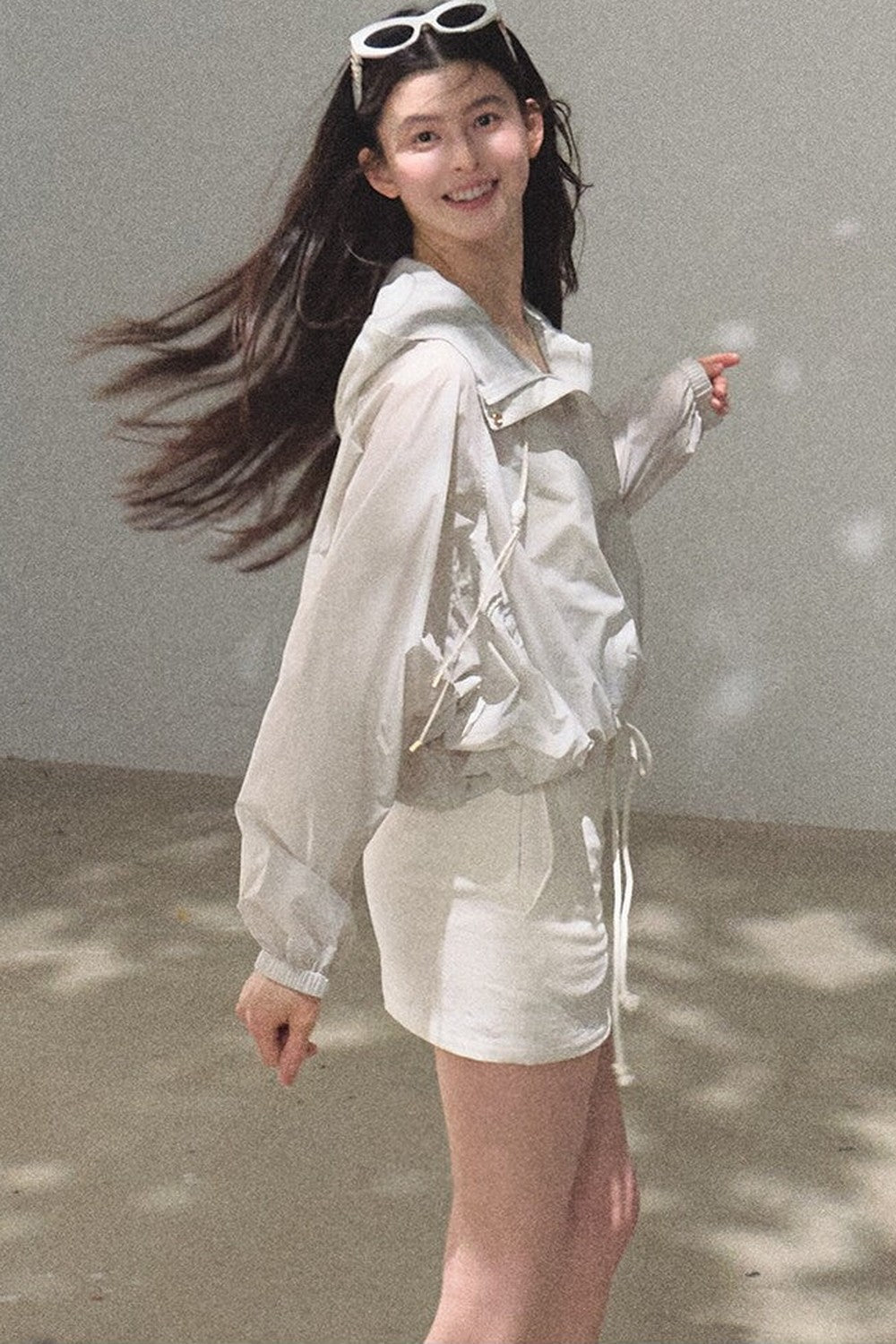 Bright Clouds Linen Skirt