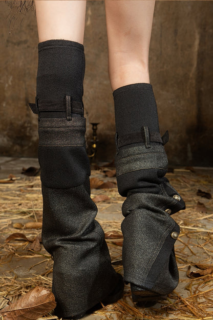 Y2K Low-Waist Leg Warmer Shorts Set-Up