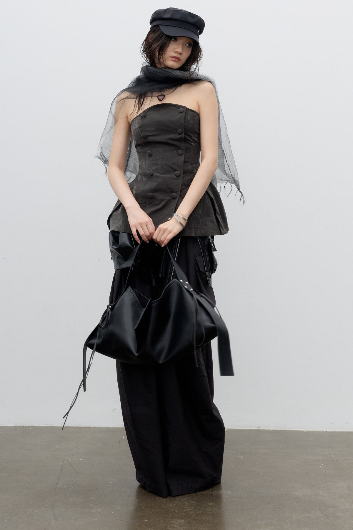 Corset-Style Folded-Waist Camisole