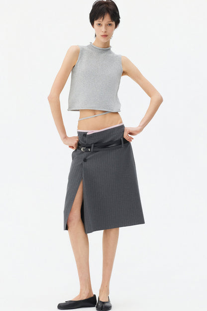 Wool Linen Knit Tank and Skirt Set-Up