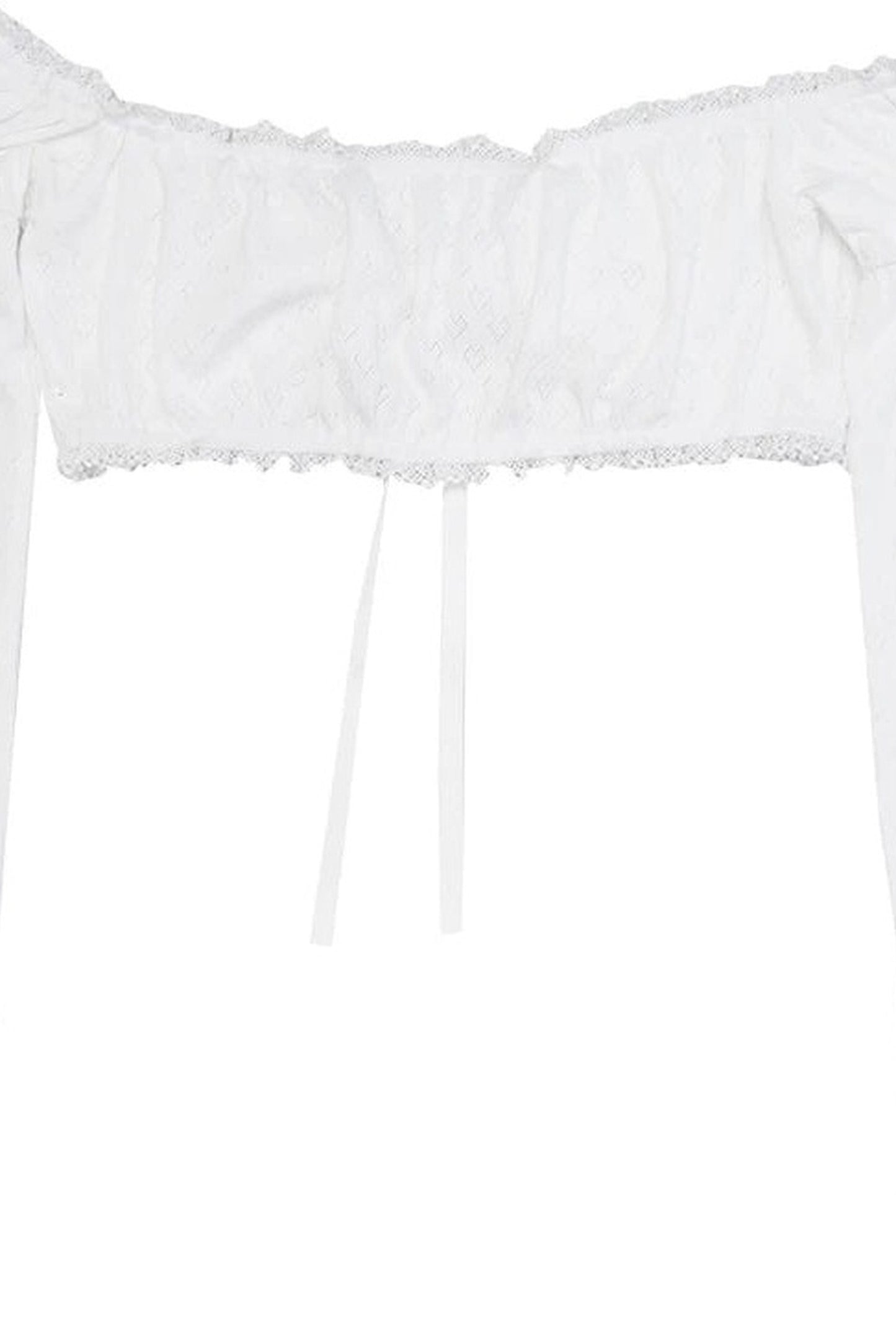 Top in maglia con pizzo a forma di cuore