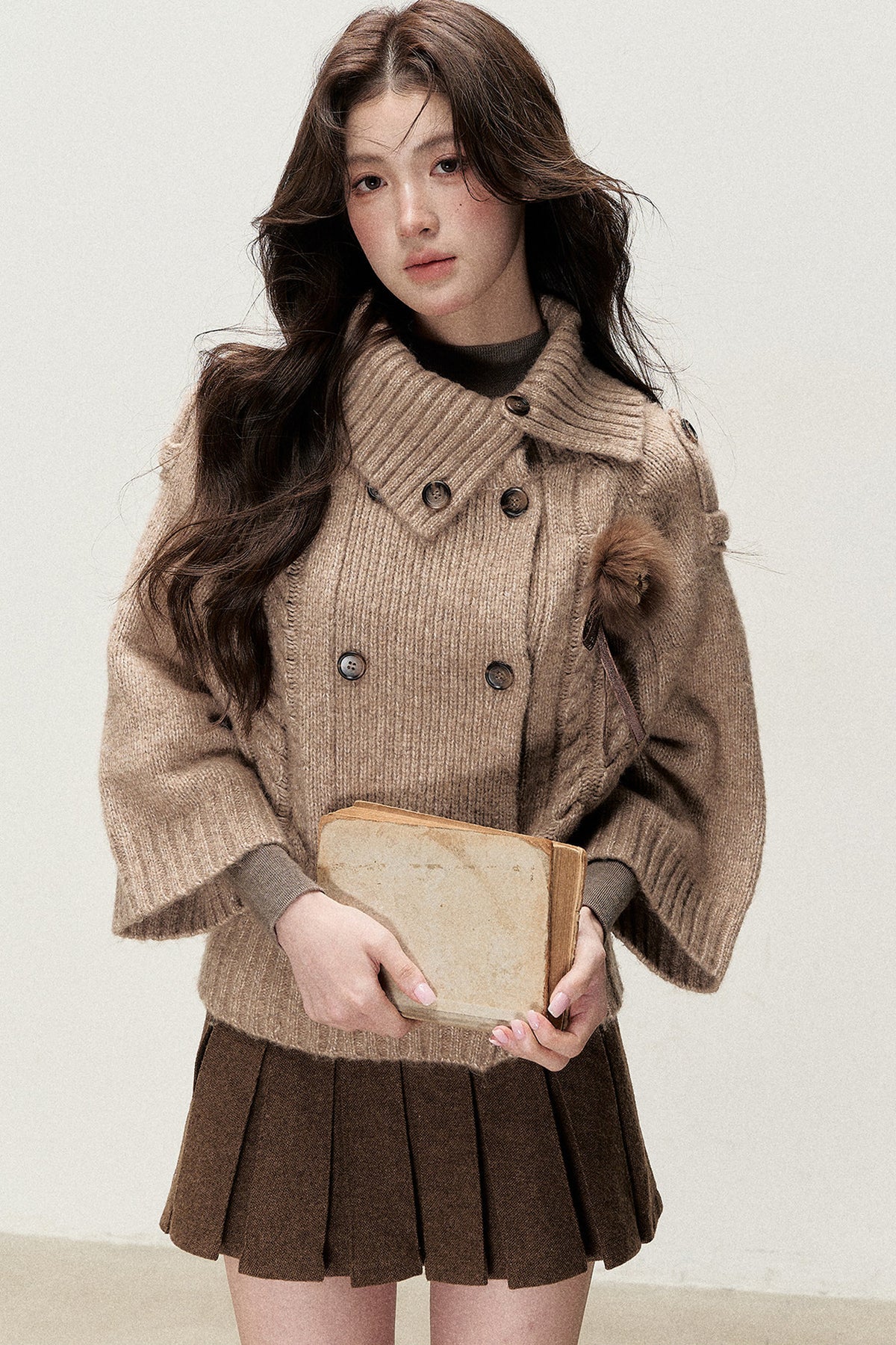 Double-Breasted Knit Jacket
