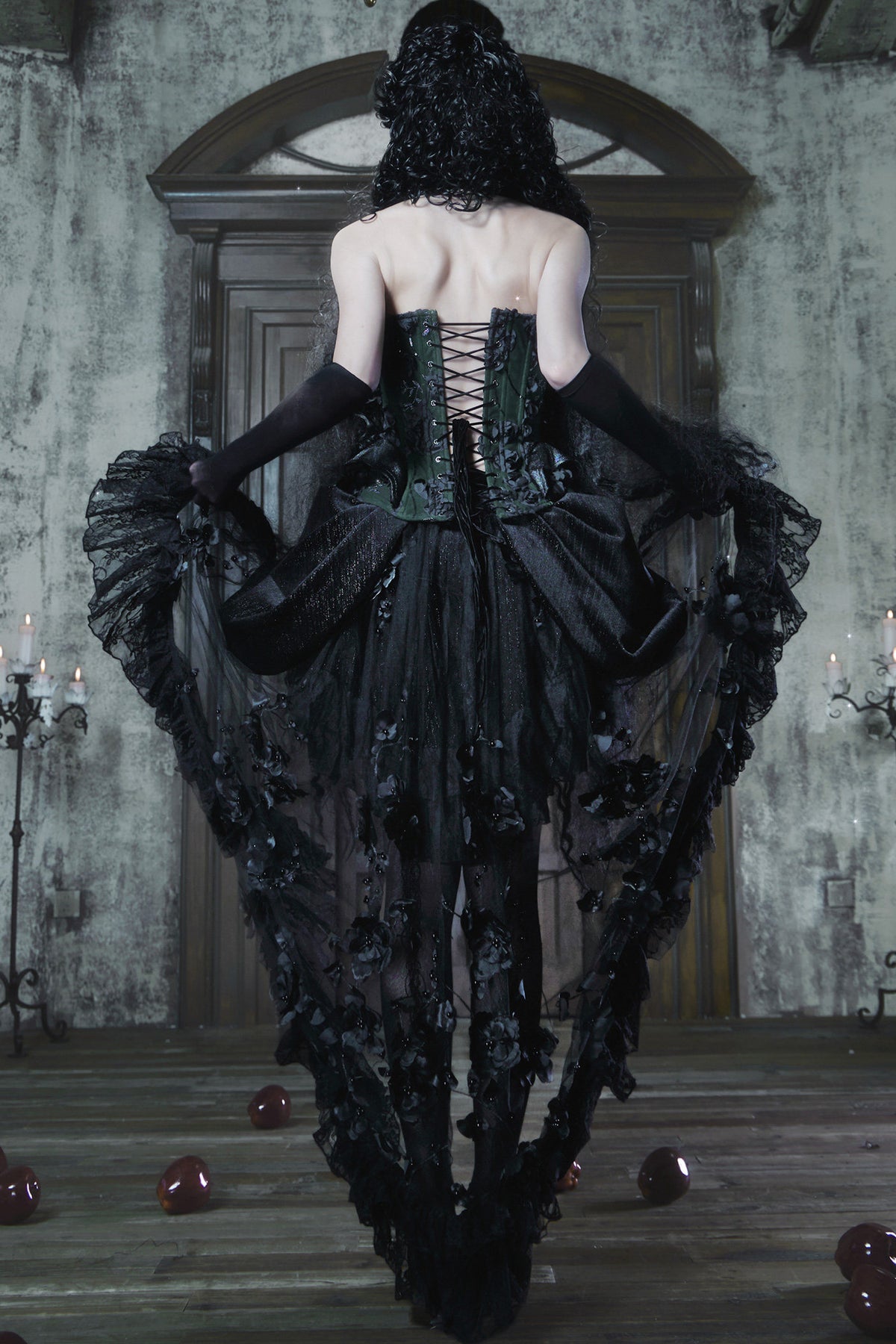 Gothic Fishbone Lace Corset Set-Up