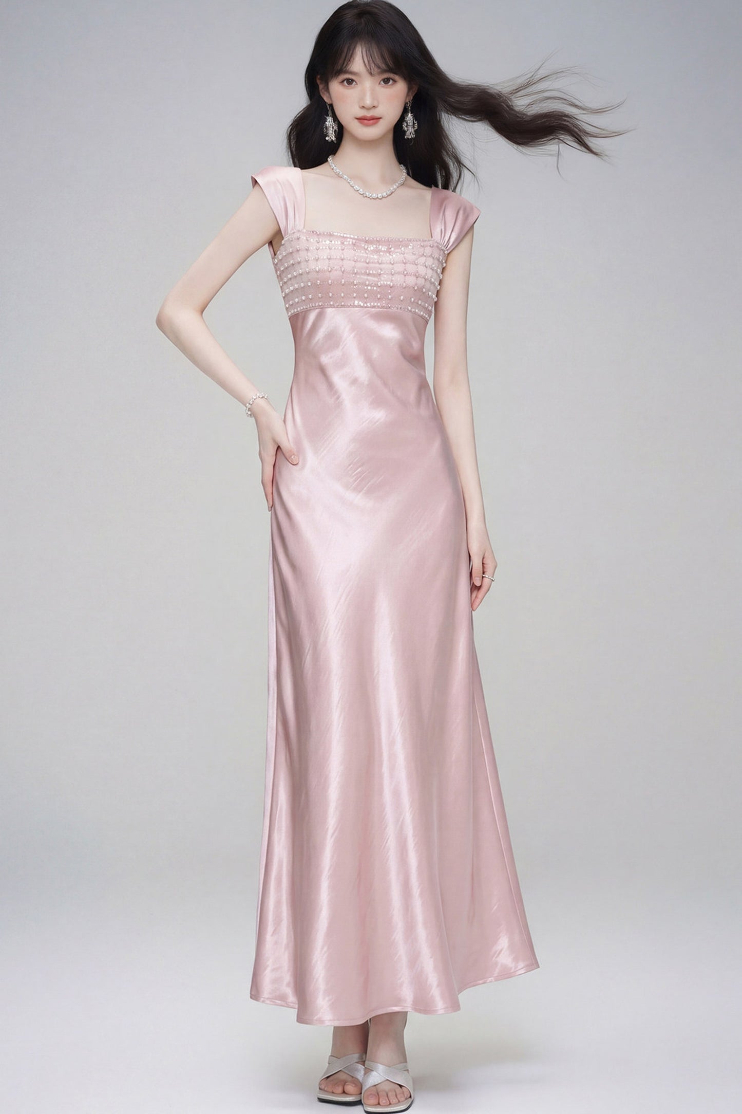 Moonlight Satin Evening Dress