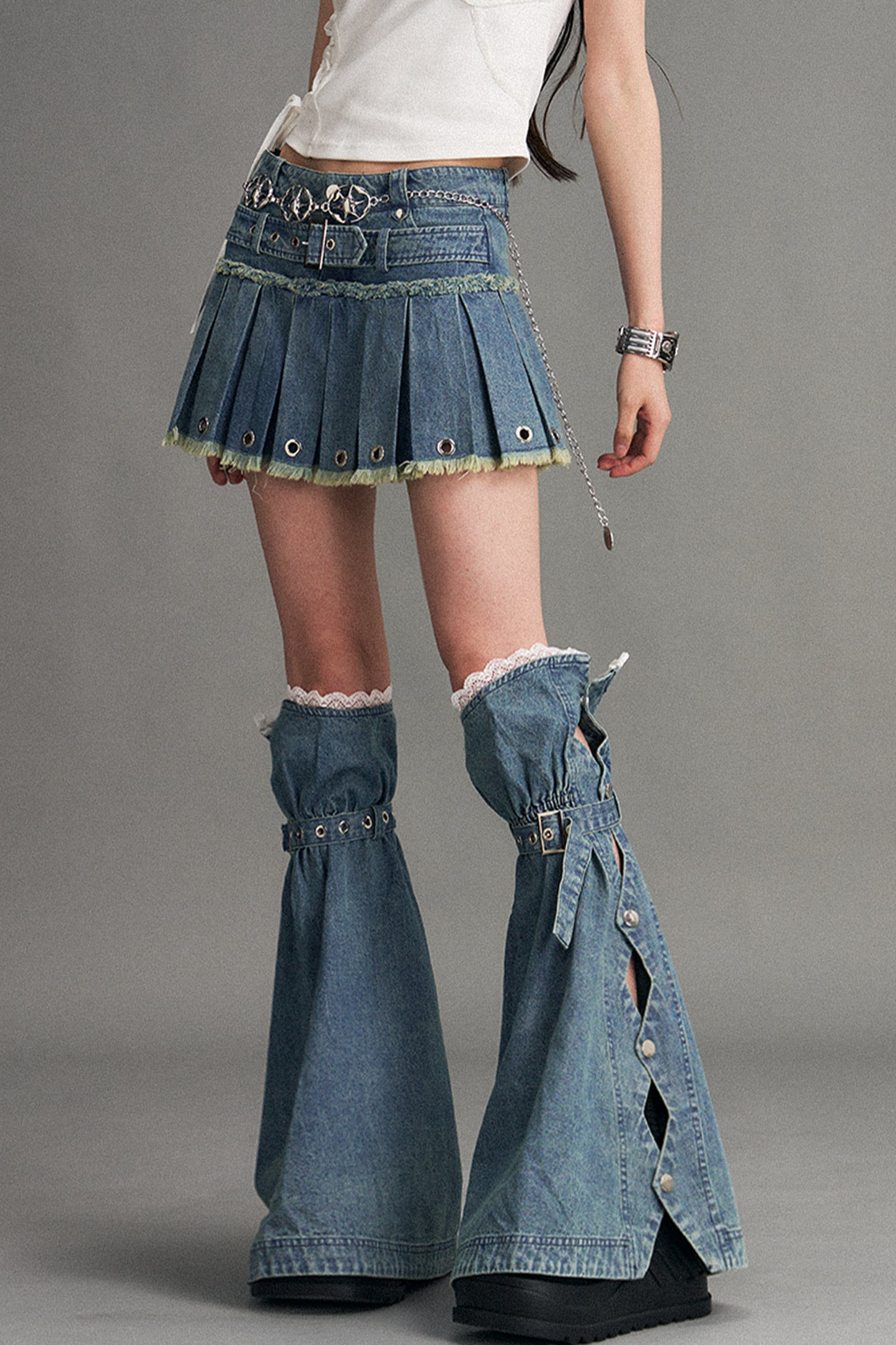 Y2K Denim Leg Warmers