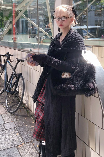 Large Shawl Slouchy Pleated Irregular Jacket