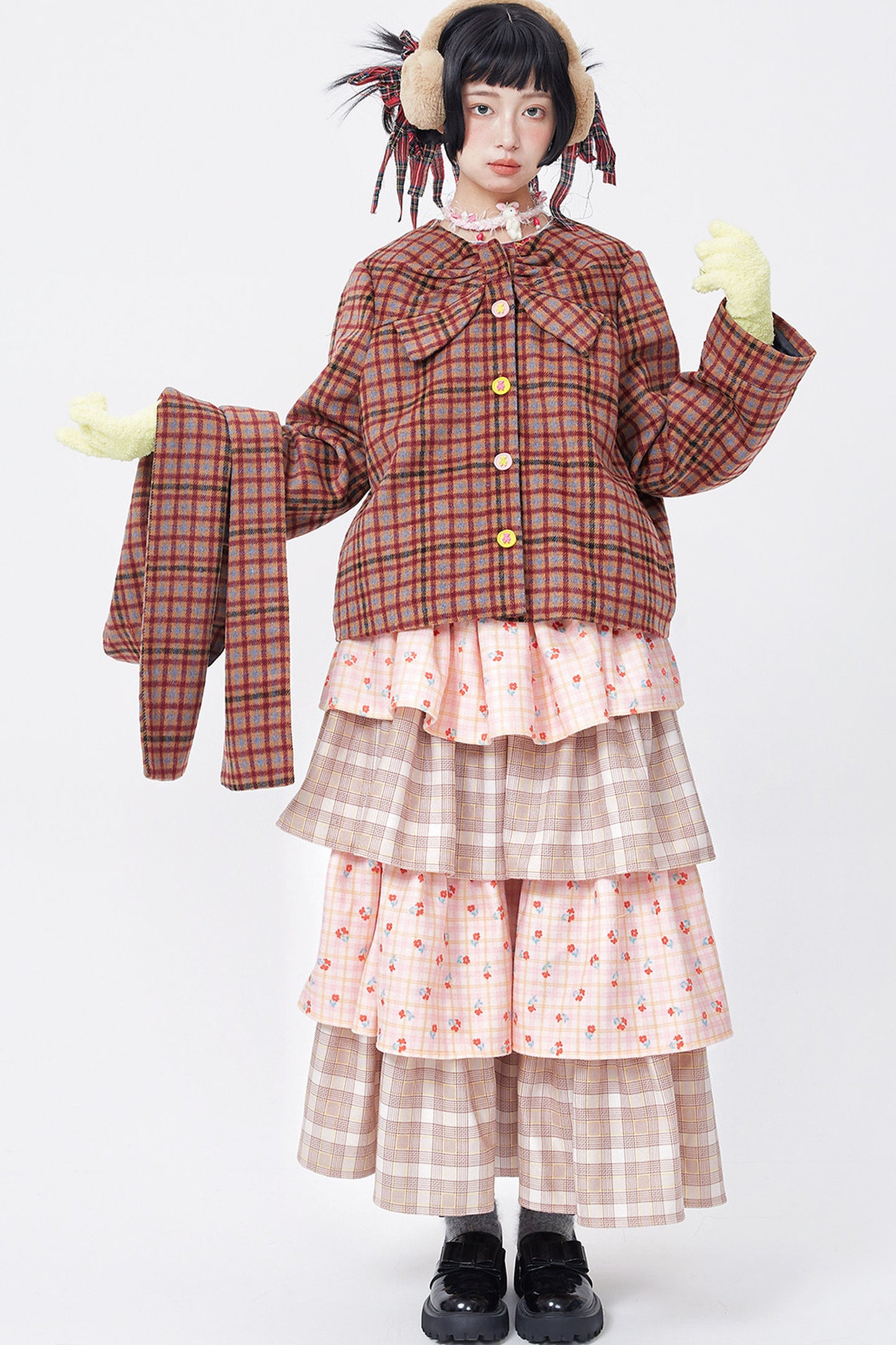 Showa Retro Patchwork Skirt